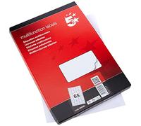 5 Star Addressing Multifunction Labels 65 per Sheet 38.1x21.2mm White [6500 Labels]