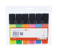 5 Star Office Highlighters Chisel Tip 1-5mm Line Assorted [Wallet 6]