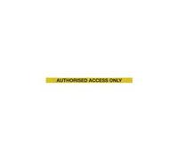 5 Star Back/End Barrier Yellow Authorised Access Yellow/Black 3m
