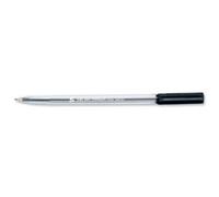 5 Star Ball Pen Clear Barrel Medium 1.0mm Tip 0.4mm Line Black [Pack 50]