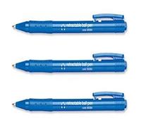 5 Star Ball Pen Retractable Medium 1.0mm Tip 0.7mm Line Blue [Pack of 20]