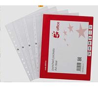 5 Star Binding Combs Covers 200 Micron A4 Clear PVC Plastic (Pack of 100)