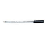 5 Star Ball Pen Office - Clear Barrel, Medium 1.0mm Tip, 0.7mm Line, Black (Pack of 50)