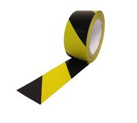 5 Star Black/Yellow Hazard Tape, Soft PVC, Internal Use | Width 50mm, Length 33m
