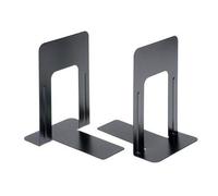 5 Star Book Ends Metal Heavy-duty 180mm Black , Pack 2