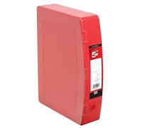 5 Star Box File Polypropylene with Twin Clip Lock Foolscap Red