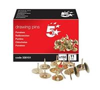 5 Star Brassed Drawing Pins of 11mm Head Diameter [Pack of 450]