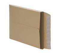 5 Star Office Envelopes Peel and Seal Gusset 25mm 115gsm Manilla C4 [Pack 125]