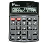 5 Star Calculator Desktop Battery/Solar-power 10 Digit 3 Key Memory Ref DT10D