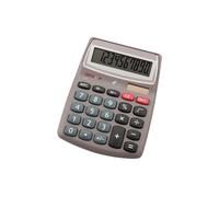 5 Star Calculator Desktop Battery/Solar-power 12 Digit 2 Set Memory Ref DT12D