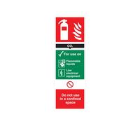 5 Star Carbon Dioxide Extinguisher Sign Plastic 300x100 VFF093SRP1030