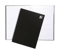 5 Star Casebound Notebook Ruled 160 Pages A4 75gsm Black (Pack of 5) 930280