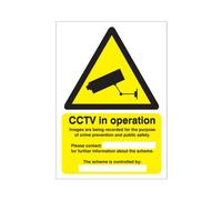 5 Star CCTV In Operation Data Protection Act Sign Vinyl A5 VW416SAVA5