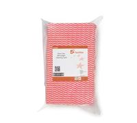 5 Star Facilities Wave Line Mid-weight Cleaning Cloth 40gsm 500x300mm Red (Pack of 50)
