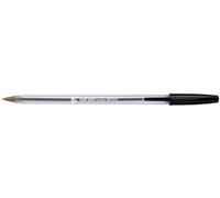 5 Star Clear Ball Pen Medium 1.0mm Tip 0.4mm Line Black [Pack of 50]
