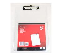 5 Star Clipboard Plastic Durable with Rounded Corners A4 Clear