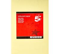 5 Star Coloured Card Multifunctional 160gsm A4 Light Yellow [250 Sheets]