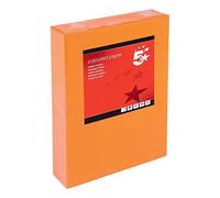 5 Star Coloured Copier Paper Multifunctional Ream-Wrapped 80gsm A4 Deep Orange [500 Sheets]