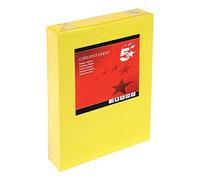 5 Star Coloured Copier Paper Multifunctional Ream-Wrapped 80gsm A4 Deep Yellow [500 Sheets]