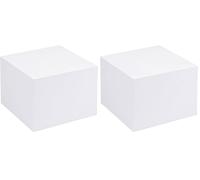 5 Star CP055YTWHI Office Refill Block for Noteholder Cube Approx. 750 Sheets of Paper 90x90mm White (Pack of 2)