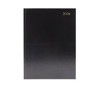 5 Star Desk Diary 2 Day Per Page A5 Black 2026 KFA52BK26