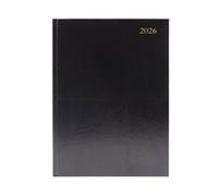 5 Star Desk Diary 2 Day Per Page A5 Black 2026 KFA52BK26