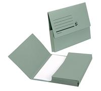 5 Star Document Wallet Half Flap 285gsm Capacity 32mm Foolscap Green [Pack of 50]