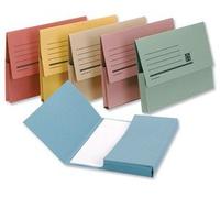 5 Star Document Wallet Half Flap 285gsm Capacity 32mm Foolscap Yellow [Pack 50]