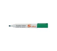 5 Star Drywipe Marker Bullet Tip Xylene/Toluene-free 3mm Line Green (Pack of 12) 296158