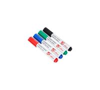 5 Star Drywipe Marker Xylene/Toluene-Free Bullet Tip 2mm Line Assorted [Pack of 4]