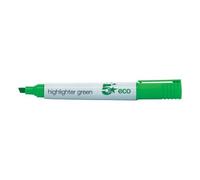 5 Star Eco Highlighter 1-5mm Line Green Pack 10