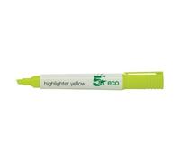 5 Star Eco Highlighter 1-5mm Line Yellow Pack 10