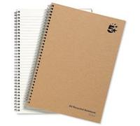 Fivestar 5 Star Notebook Wirebound Hard Cover Recycled 80Gsm A4 Manilla Pack Of 5