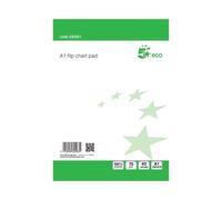 5 Star Eco Recycled Flipchart Pad Perforated 40 Sheets A1 Green/White (Pack of 5)