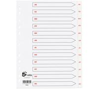 5 Star Elite A4 Premium Polypropylene Month Index Dividers January To December White Tabs With Red Text