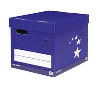 5 Star Elite Superstrong Archive Storage Box with Lid 313x415x326mm Blue (Pack of 10) 924650