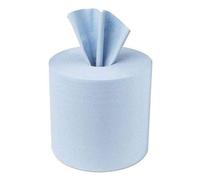 5 Star Facilities Centrefeed Tissue Refill for Jumbo Dispenser Single-ply L300mxW200mm Blue [Pack 6] -FST