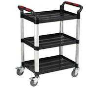 5 Star Facilities Utility Tray Trolley Standard 3 Shelf Capacity 150kg