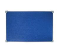 5 Star Felt Noticeboard with Wall Fixing Kit and Aluminium Trim 900x600mm Blue 171617