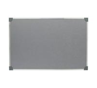 5 Star Felt Noticeboard with Wall Fixing Kit and Aluminium Trim 900x600mm Grey 397786
