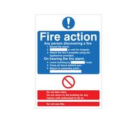 5 Star Fire Action Standard Sign SAVE Vinyl A4 VM431SAVA4