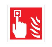 5 Star Fire Alarm Symbol Sign Vinyl 100x100mm Pack of 5 FF115SAV1010P5
