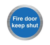 5 Star Fire Door Keep Shut Sign SAVE Vinyl 76mm Diameter VMO14BSSAV76