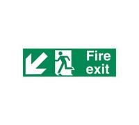 5 Star Fire Exit Run Man Arrow Down L Sign Plas 150x450 VSP122SRP4515