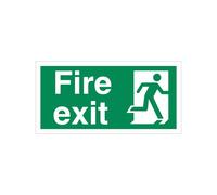 5 Star Fire Exit Running Man Arrow R Sign Vinyl 150x300 VSP318BSAV3015