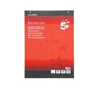 5 Star Office Flipchart Pad Perforated 40 Sheets A1 Plain [Pack 5]