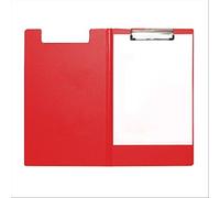 5 Star Fold-over Clipboard with Front Pocket Foolscap Red