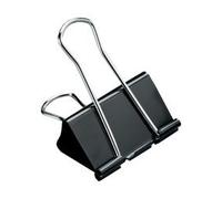 5 Star Foldback Clips 25mm Black [Pack 12]