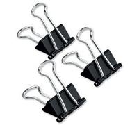 5 Star Foldback Clips 25mm Black [Pack 12]