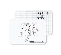 5 Star Double Sided Non-Magnetic Whiteboard Plain/Gridded A4 (Pack 12)